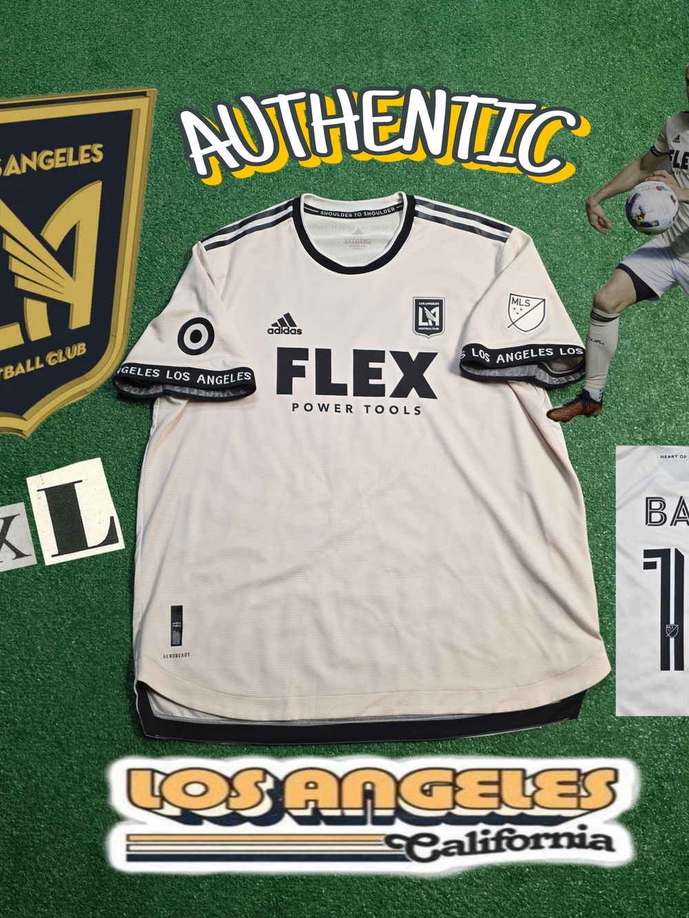 Adidas MLS LAFC Los Angeles Gareth Bale #11 2021/2022 Authentic Away Jersey XXL